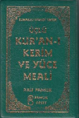 Üçlü Kur’an-ı Kerim ve Yüce Meali Kılıflı (Cep Boy - Üçlü-010)