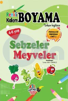 Renkli Kalem Boyama (Sebzeler Meyveler)