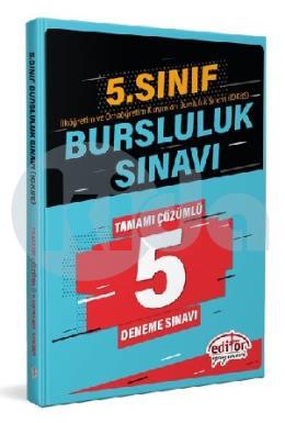 Editör 5. Sınıf Bursluluk Sınavı Çözümlü 5 Deneme Sınavı