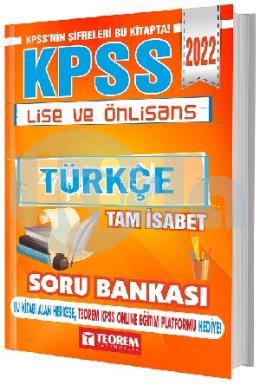 Teorem 2022 KPSS Lise Ön Lisans Türkçe Tam İsabet Soru Bankası (İADESİZ)