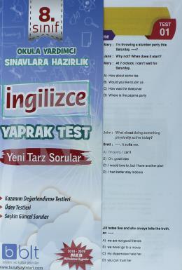 Bulut 8.Sınıf İngilizce Yaprak Test