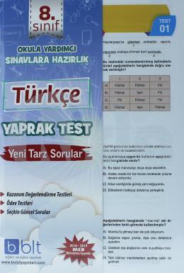 Bulut 8.Sınıf Türkçe Yaprak Test