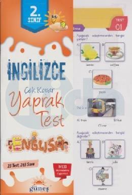 Güneş 2. Sınıf İngilizce Çek Kopar Yaprak Test