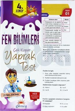 Güneş Fen Bilimleri 4. Sınıf Yaprak Test (İadesiz)