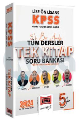 Yargı 2024 KPSS Lise Ön Lisans GK-GY 5Yüz Ekibi Tüm Dersler Tek Kitap Soru Bankası