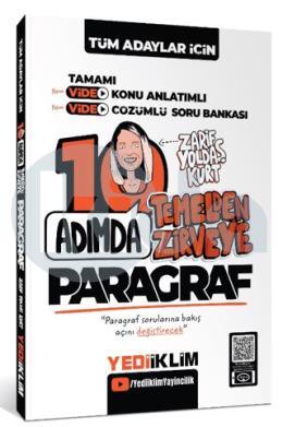 Yediiklim Tüm Adaylar İçin 10 Adımda Paragraf Video Konu Anlatımlı ve Video Çözümlü Soru Bankası