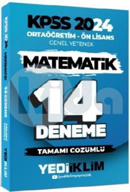 Yediiklim 2024 KPSS Ortaöğretim - Ön Lisans Genel Yetenek Matematik 14 Deneme Tamamı Çözümlü