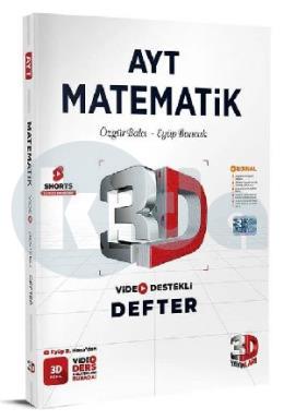 3D AYT Matematik Video Destekli Defter