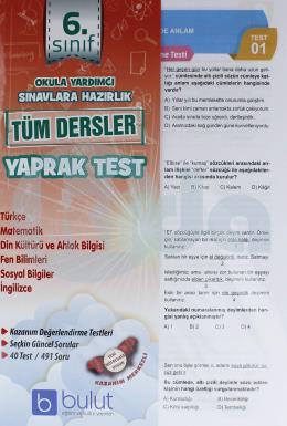 Bulut 6.Sınıf Tüm Dersler Yaprak Test