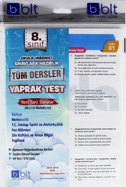 Bulut  8. Sınıf Tüm Dersler Yaprak Test