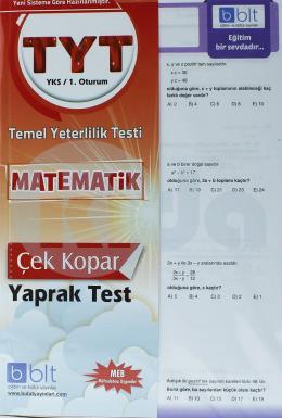 Bulut YKS TYT Matematik  Yaprak Test 1. Oturum