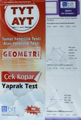 Bulut TYT AYT Geometri Yaprak Test 1. ve 2. Oturum