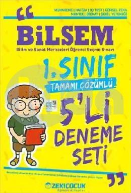 Zeki Çocuk Bilsem 1.Sınıf Tamamı Çözümlü 5 li Deneme Seti